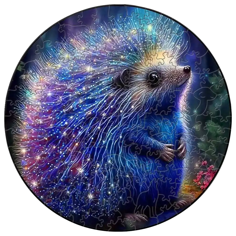 Shining Hedgehog Wooden Jigsaw Puzzle