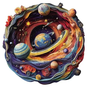 Space Planets Wooden Jigsaw Puzzle