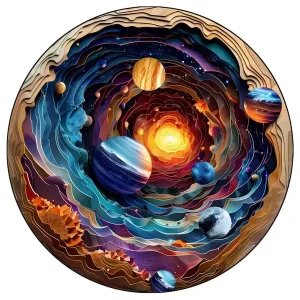 Space Planets Wooden Jigsaw Puzzle