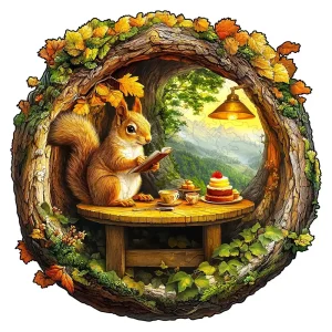 Squirrel in The Cave Wooden Jigsaw Puzzle