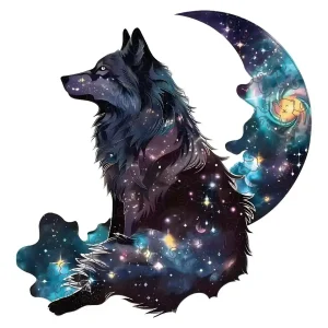 Star Wolf King Wooden Jigsaw Puzzle
