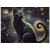 Starry Sky Cat Wooden Jigsaw Puzzle