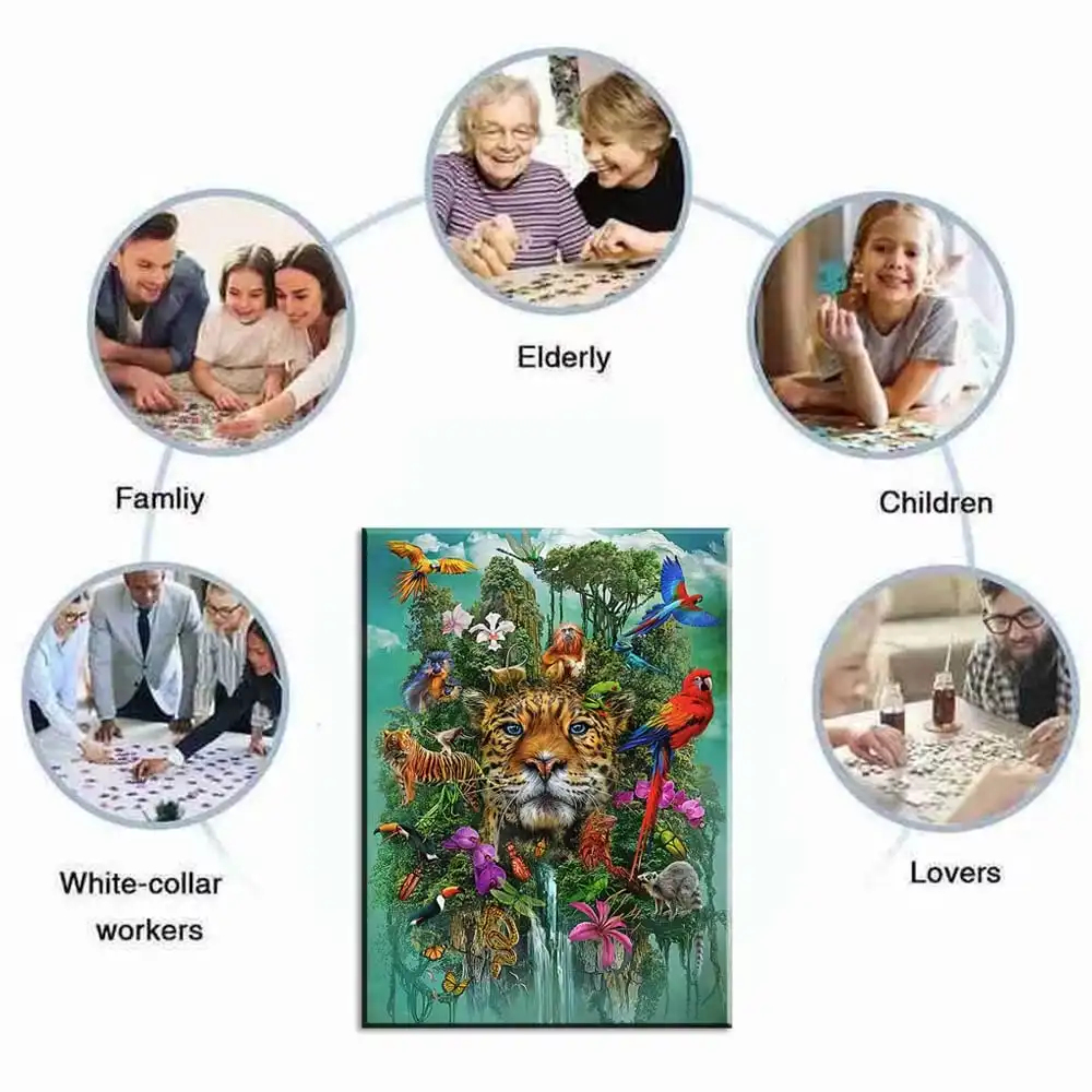 Sun God Tiger Wooden Jigsaw Puzzle - Image 4