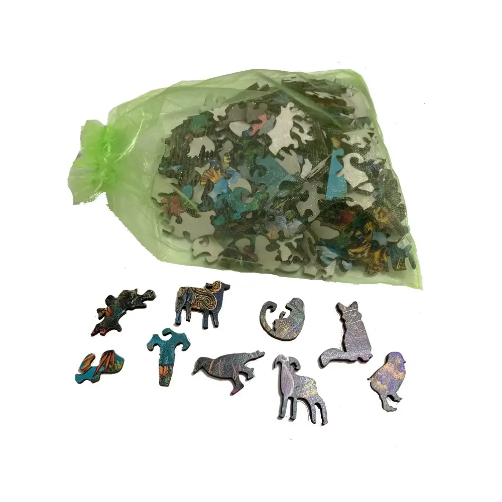 Sun God Tiger Wooden Jigsaw Puzzle - Image 5