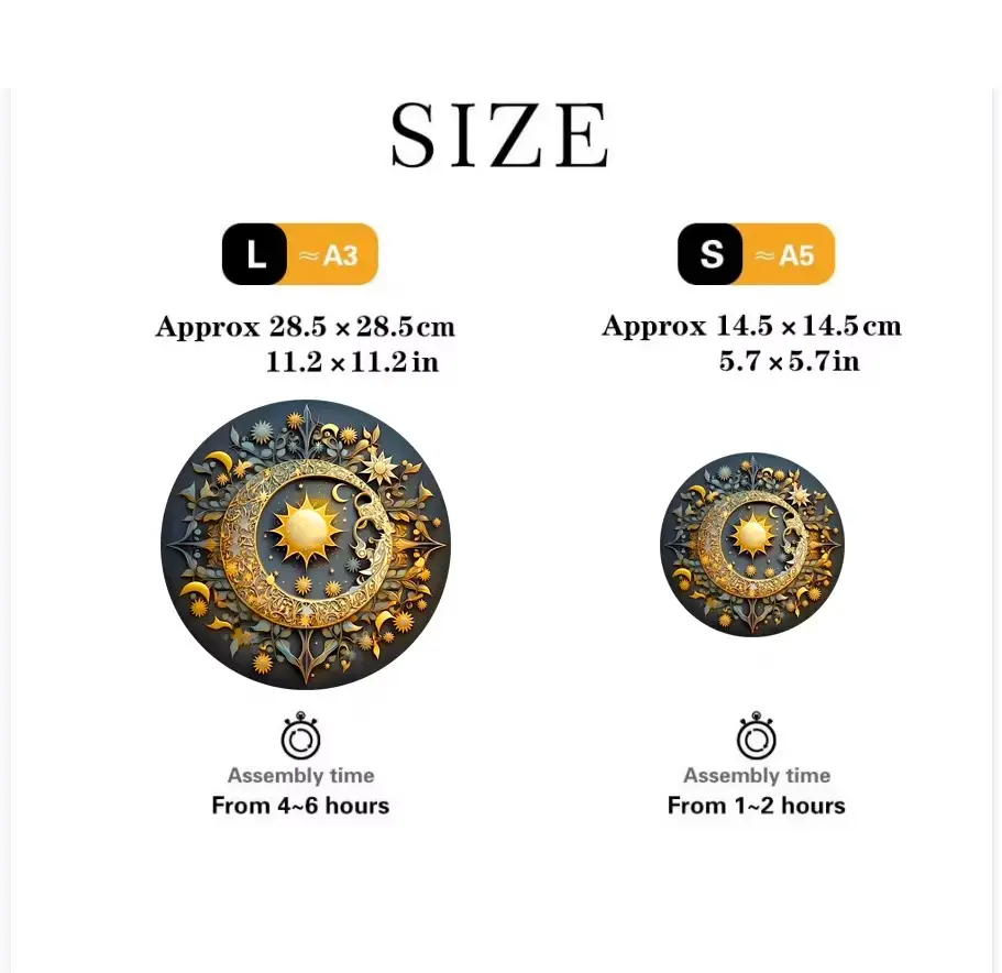 Sunflowers Mandala Wooden Jigsaw Puzzle - Image 3