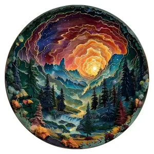 Sunset Forest Wooden Jigsaw Puzzle