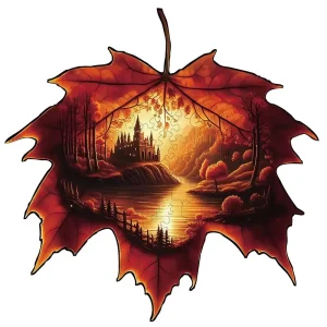 The World In The Maple Leaf Wooden Jigsaw Puzzle