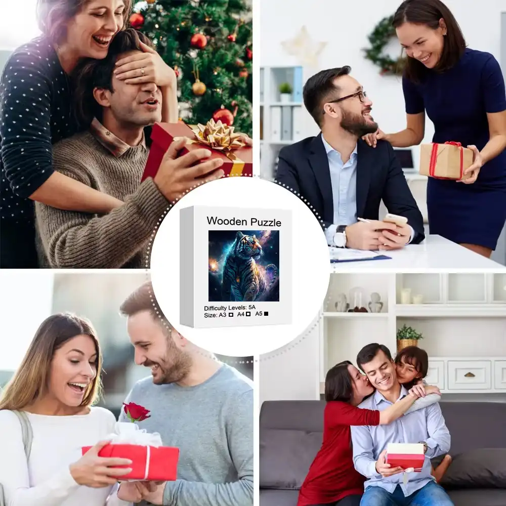 Tiger At Dawn Wooden Jigsaw Puzzle - Image 3