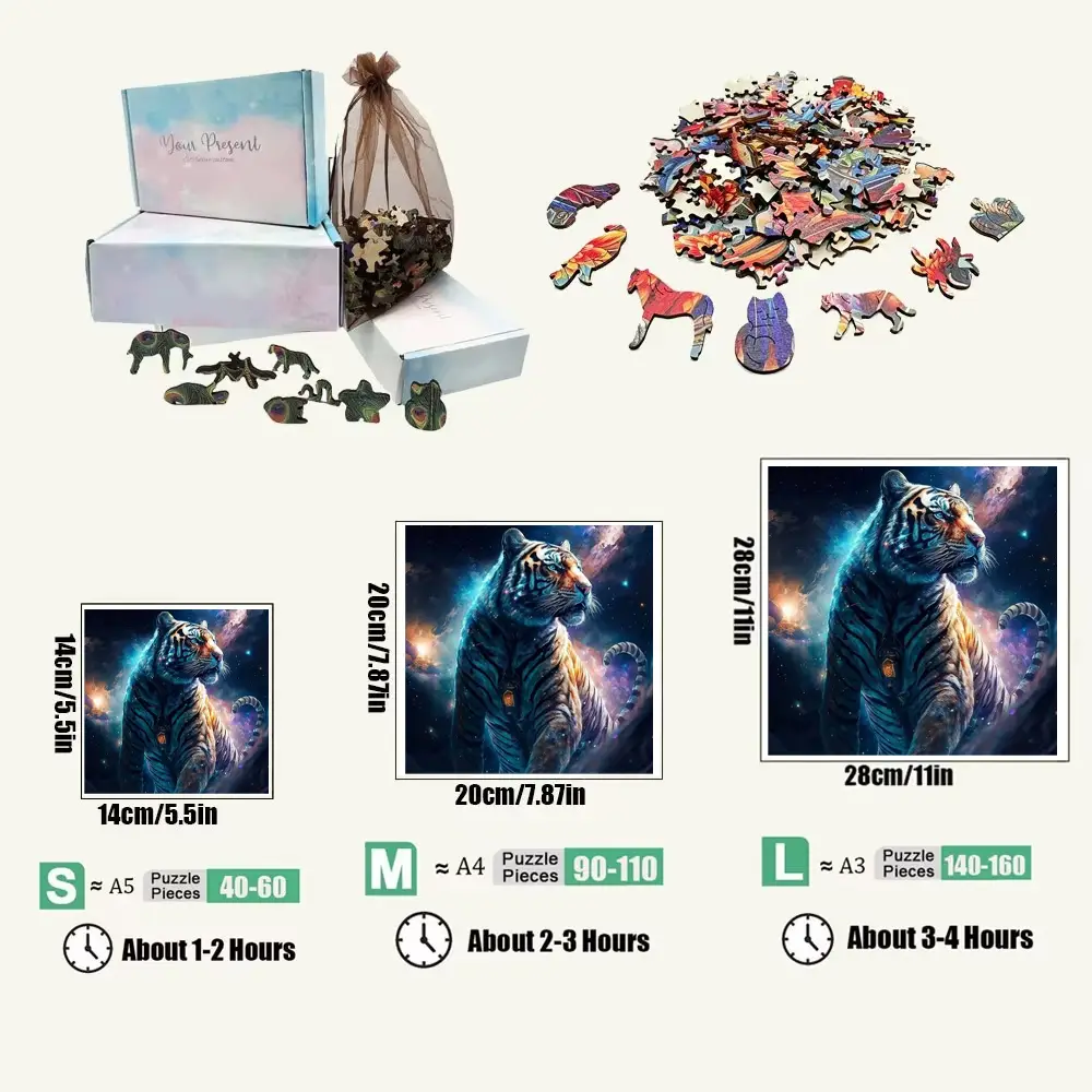 Tiger At Dawn Wooden Jigsaw Puzzle - Image 2