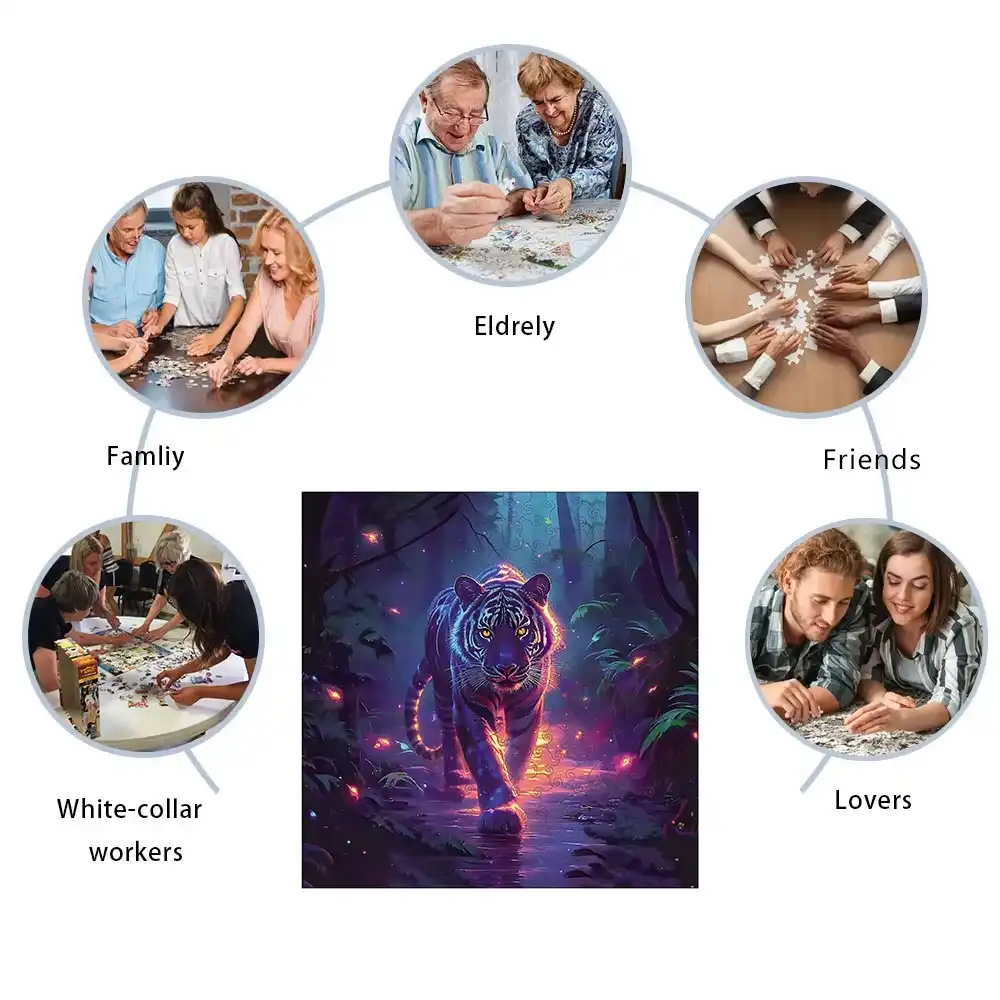 Tiger Wooden Jigsaw Puzzle - Image 6