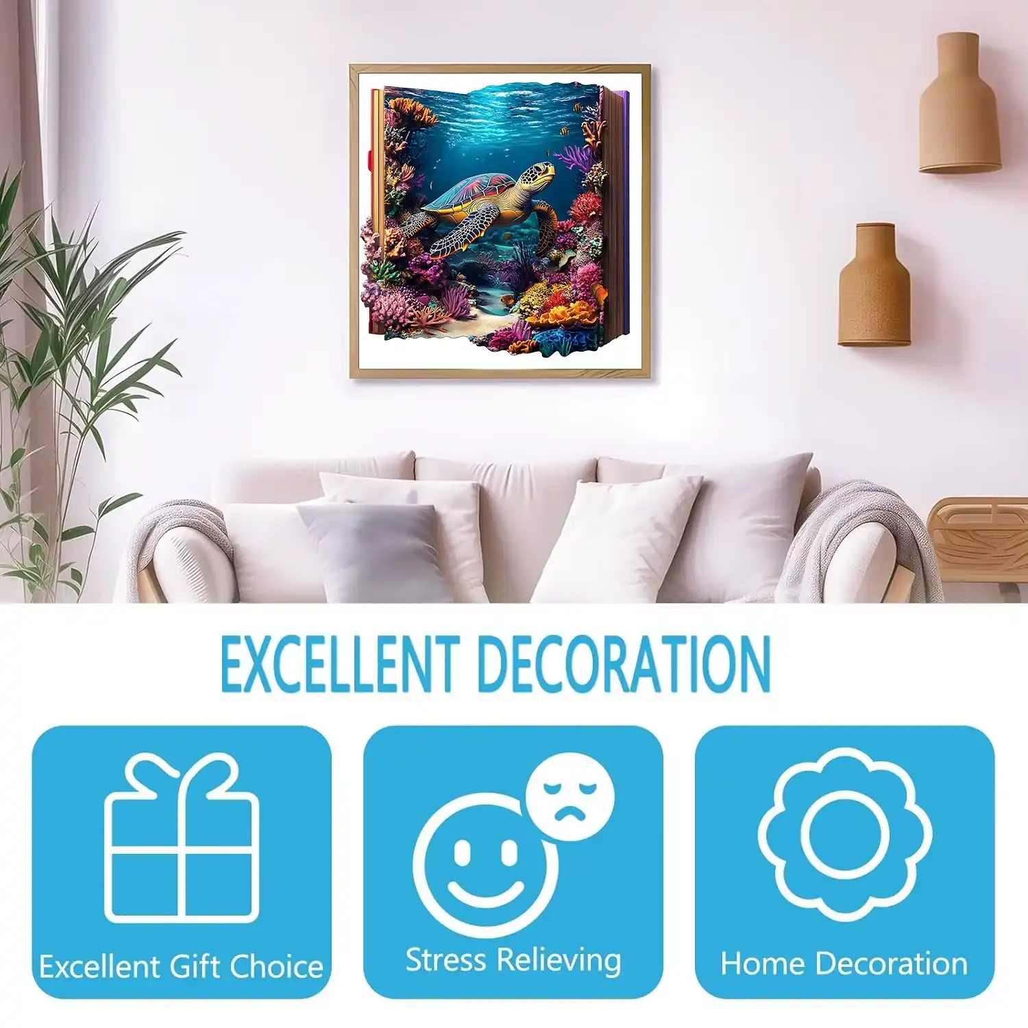 Turtle In The Book Wooden Jigsaw Puzzle - Image 3