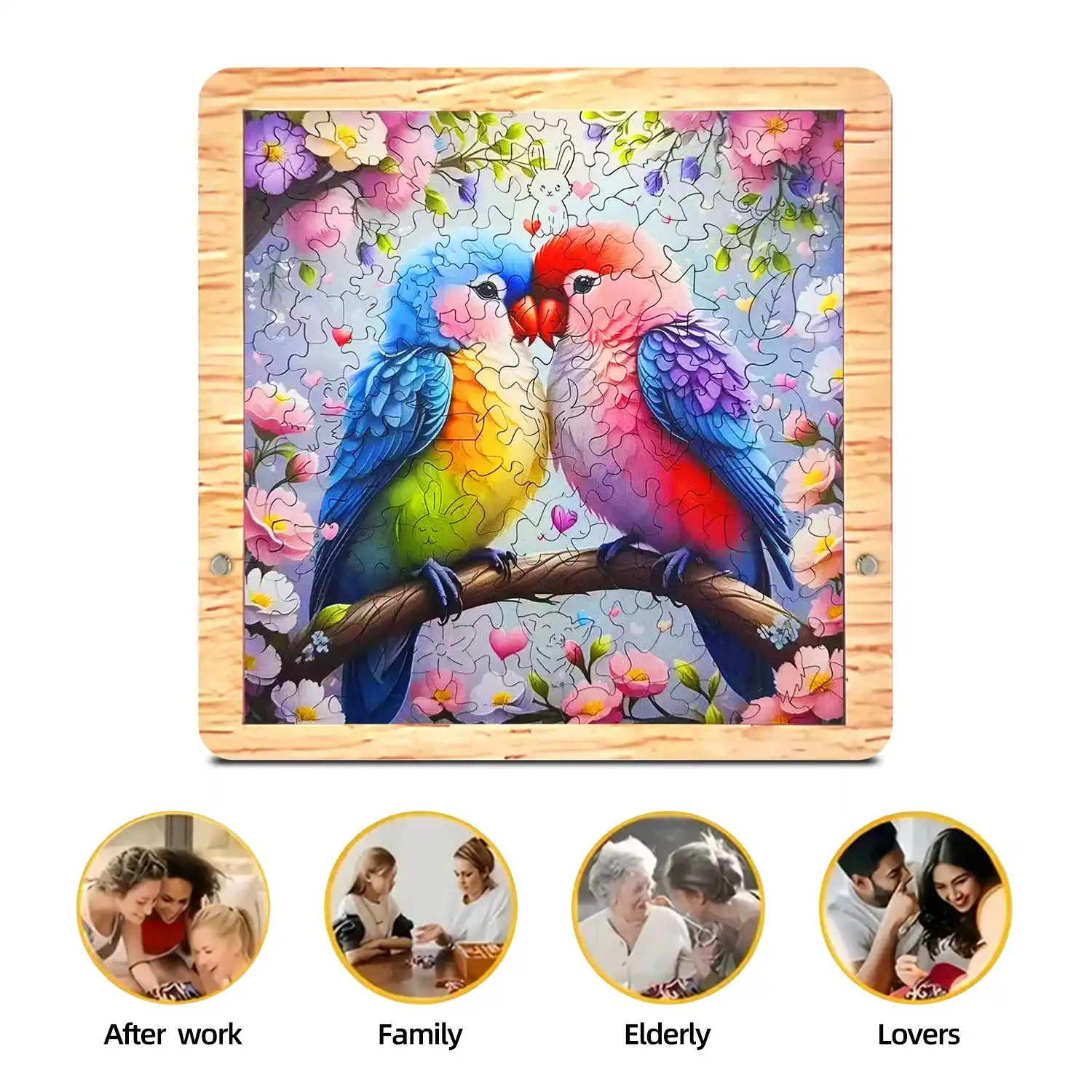Two Birds Wooden Jigsaw Puzzle - Image 5