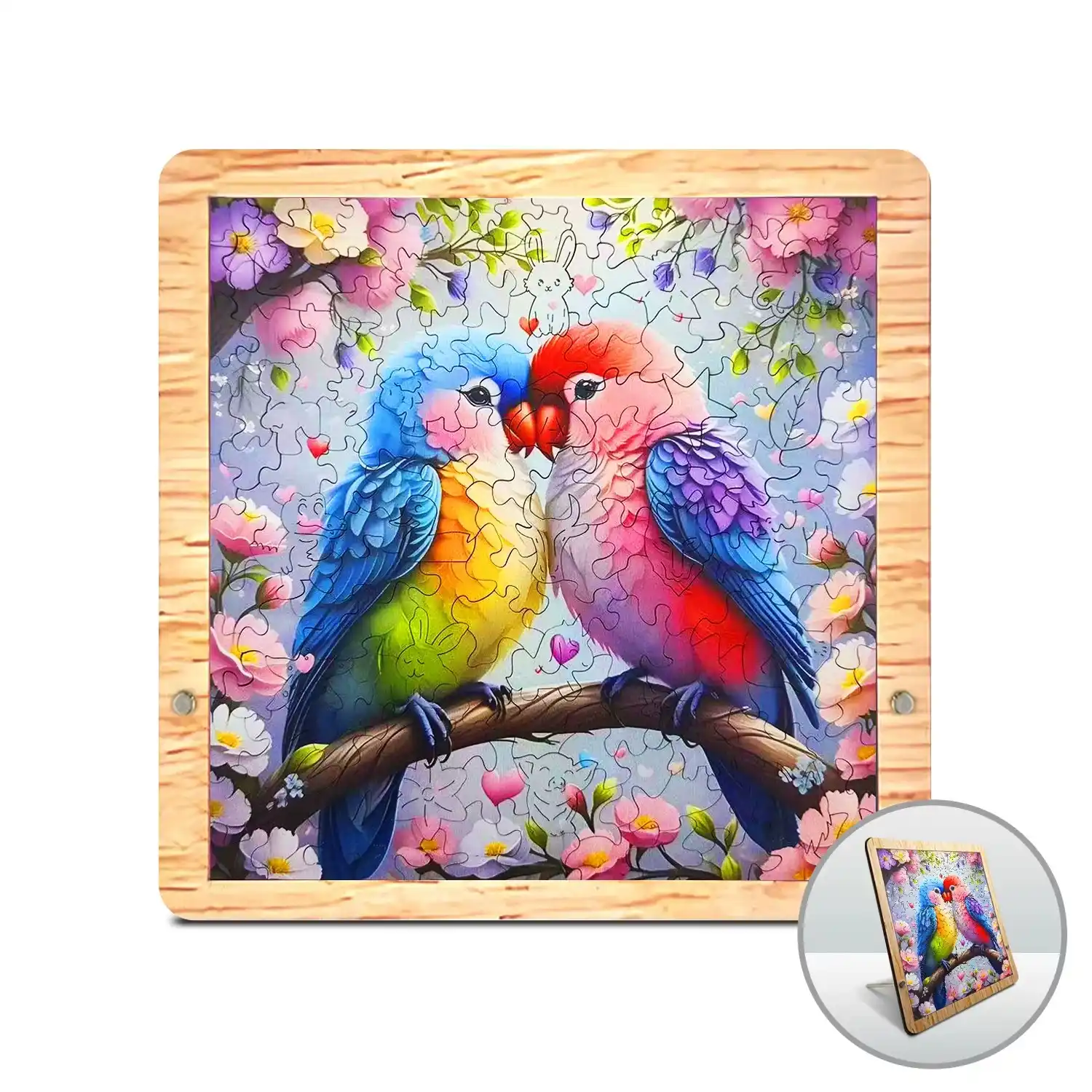 Two Birds Wooden Jigsaw Puzzle - Image 2