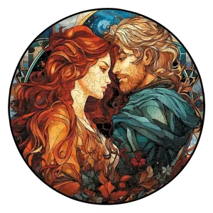 Two Lovers Wooden Jigsaw Puzzle