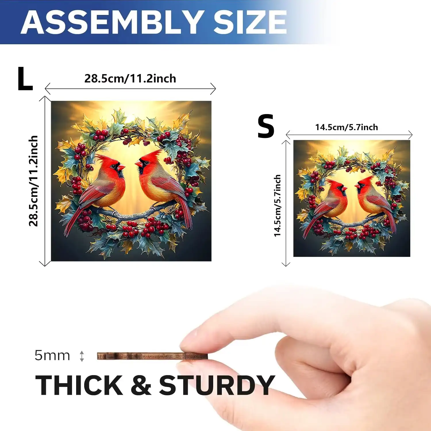 Two birds Wooden Jigsaw Puzzle - Image 4