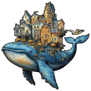 Whale Castle Wooden Jigsaw Puzzle