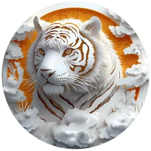 White Tiger Wooden Jigsaw Puzzle