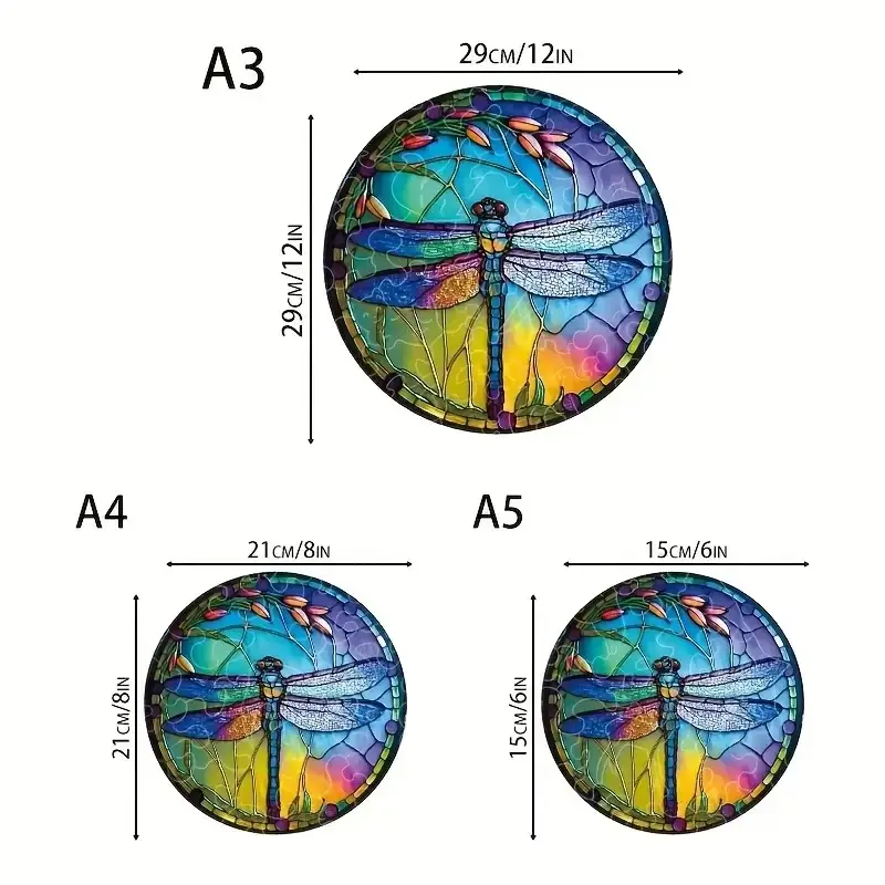Window-Like Dragonfly Wooden Jigsaw Puzzle - Image 4