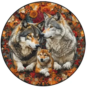 Wolf Family Wooden Jigsaw Puzzle