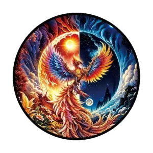 Yin Yang Phoenix Wooden Jigsaw Puzzle