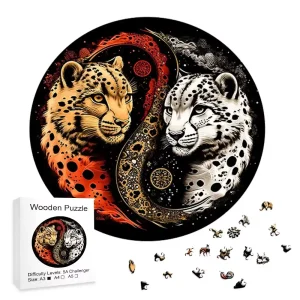 Yin Yang Tigers Wooden Jigsaw Puzzle