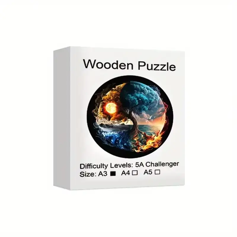 Yin Yang Tree Wooden Jigsaw Puzzle - Image 2