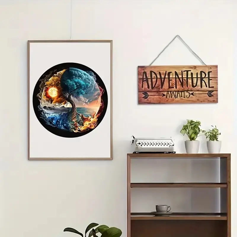 Yin Yang Tree Wooden Jigsaw Puzzle - Image 5