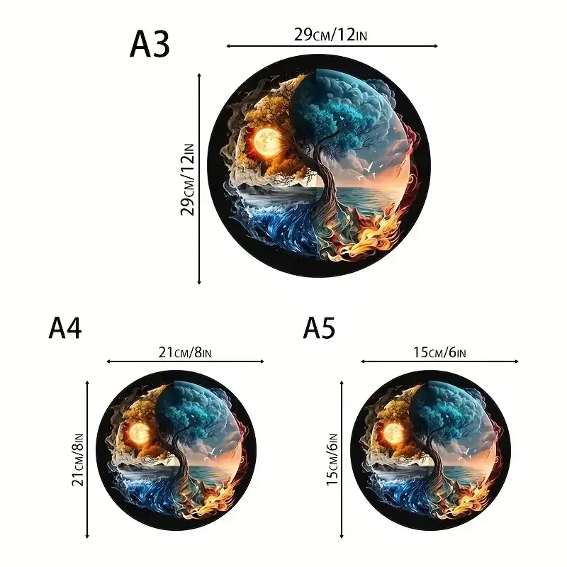 Yin Yang Tree Wooden Jigsaw Puzzle - Image 4