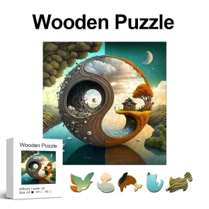Yin Yang Wooden Jigsaw Puzzle