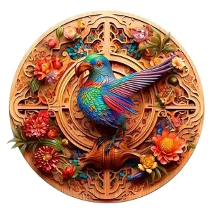 Bird And Flower Wooden Jigsaw Puzzle