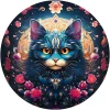 Blue Mighty Cat Wooden Jigsaw Puzzle