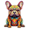 Bulldog-Shaped Wooden Jigsaw Puzzle