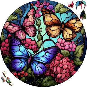 Butterfly Themed Wooden Jigsaw Puzzle