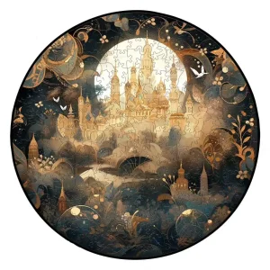 Castle At Full Moon Wooden Jigsaw Puzzle