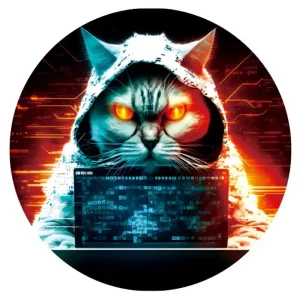 Cat Hacker Wooden Jigsaw Puzzle