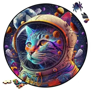 Cat In Space Wooden Jigsaw Puzzle