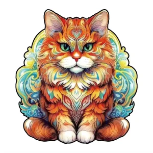 Cat Themed Wooden Jigsaw Puzzle