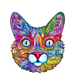 Cat Themed Wooden Jigsaw Puzzle