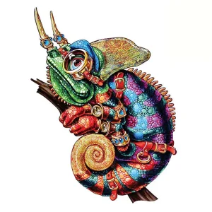 Chameleon Themed Wooden Jigsaw Puzzle