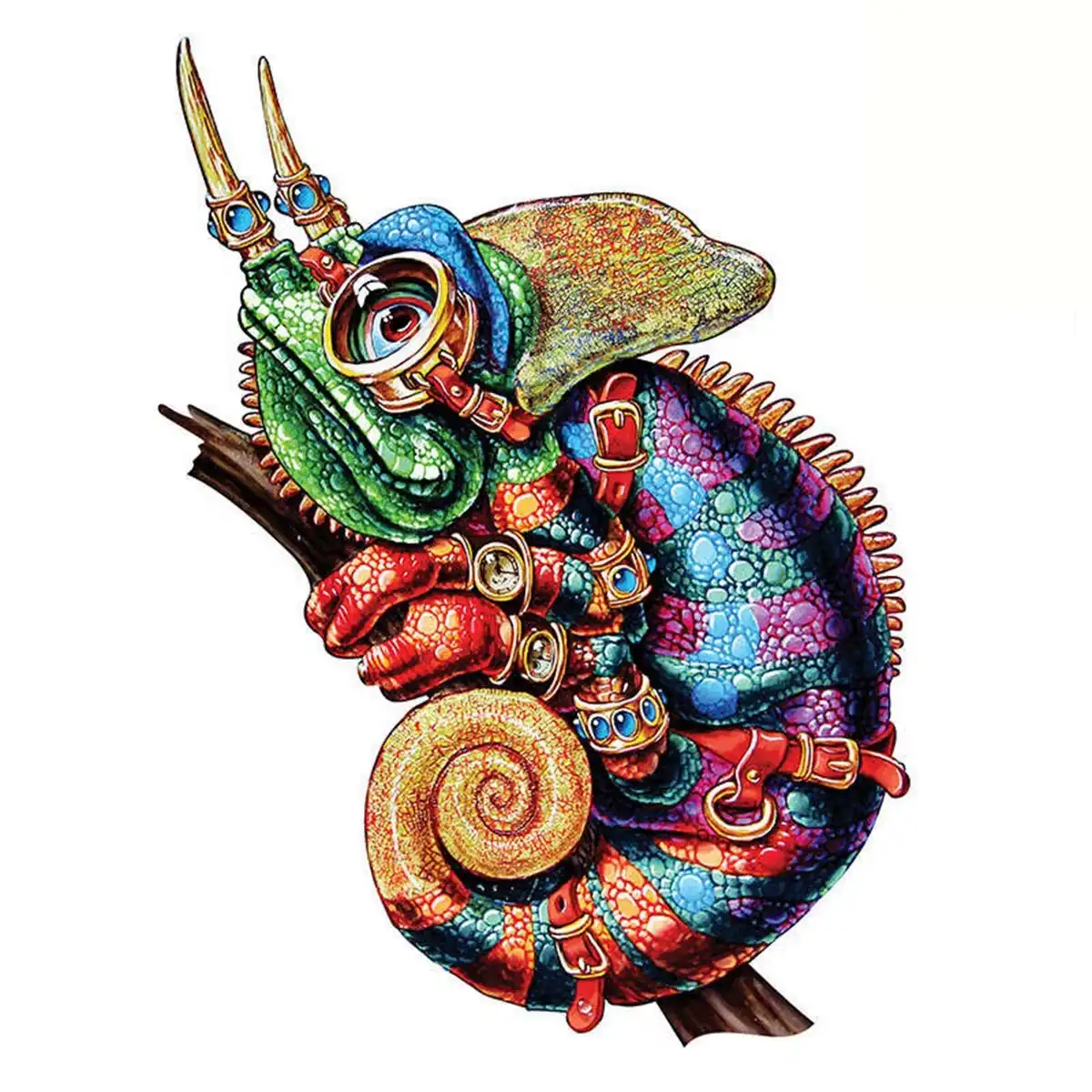 Chameleon Themed Wooden Jigsaw Puzzle