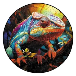 Chameleon Themed Wooden Jigsaw Puzzle