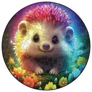 Charming Hedgehog Wooden Jigsaw Puzzle