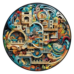 City Madness Wooden Jigsaw Puzzle