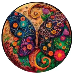Colorful Butterfly Wooden Jigsaw Puzzle