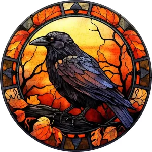 Crow In Autumn Wooden Jigsaw Puzzle