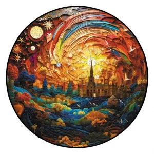 Day and Night Fantasy Wooden Jigsaw Puzzle