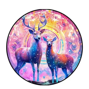 Deer Couple Wooden Jigsaw Puzzle