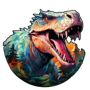 Dinosaur-Shape Wooden Jigsaw Puzzle
