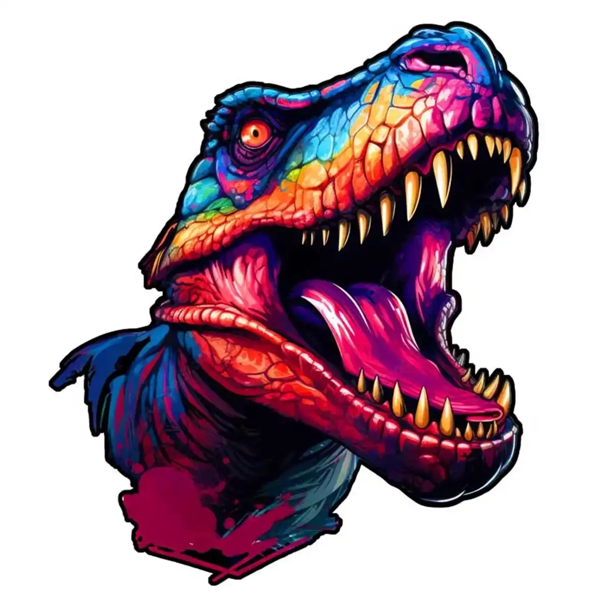 Dinosaur-Shape Wooden Jigsaw Puzzle