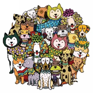 Dogs Dogs Dogs Wooden Jigsaw Puzzle